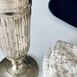 Fluted Metal Vase