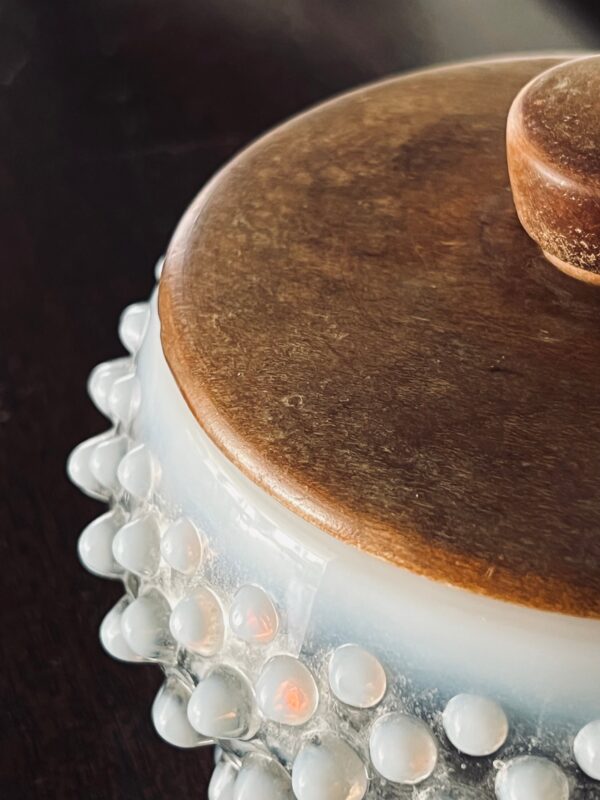 Vintage Opalescent Hobnail Dish