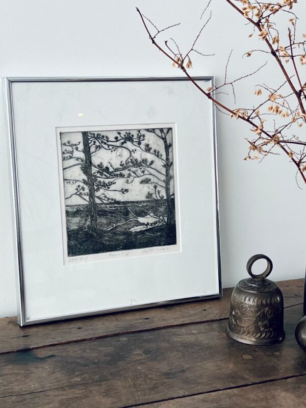 Mid-Century Forest Lithograph
