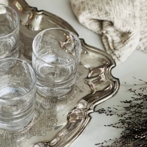 Curved Edge Decorative Metal Tray