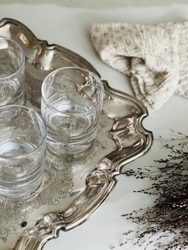 Curved Edge Decorative Metal Tray