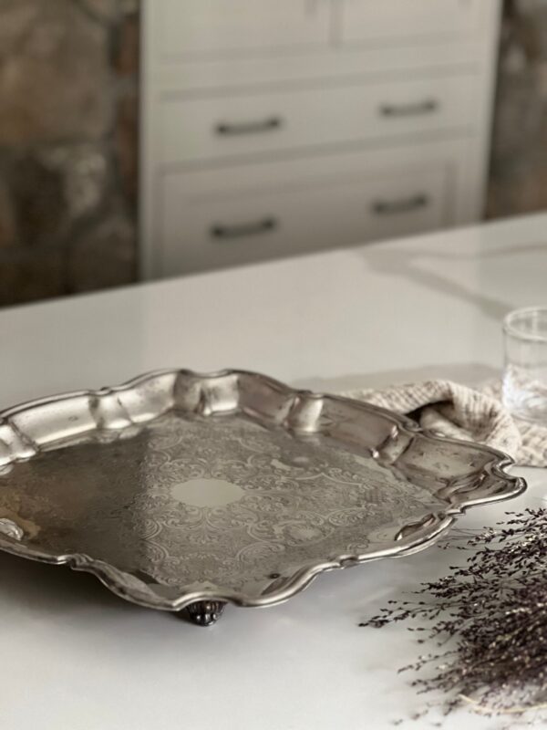 Curved Edge Decorative Metal Tray - Image 2