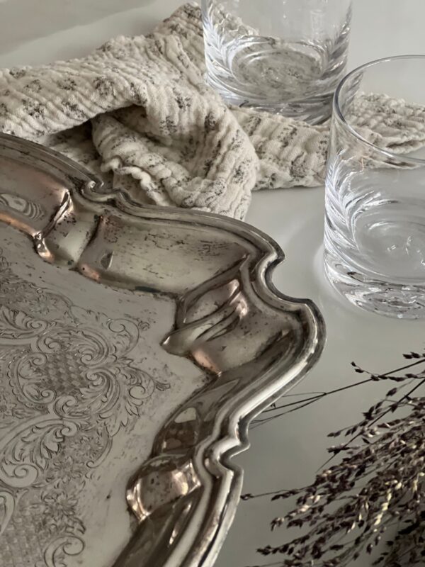 Curved Edge Decorative Metal Tray - Image 3