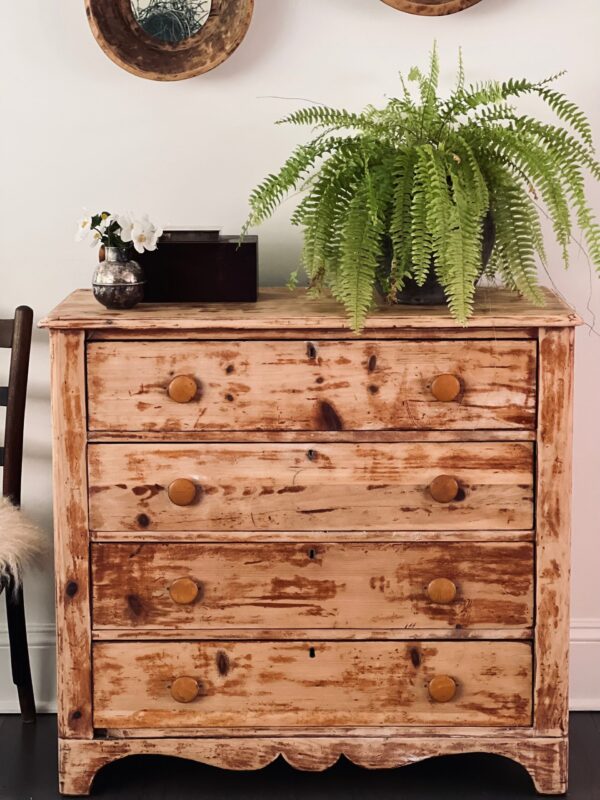 Vintage Wood Drawer Cabinet